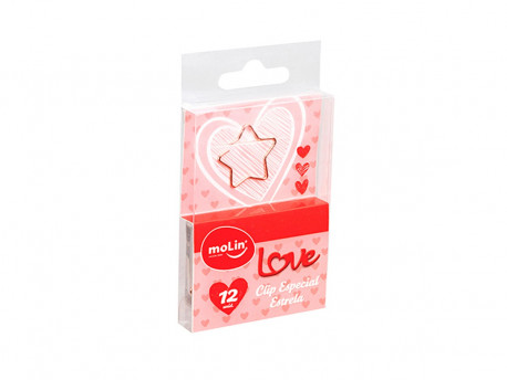 CLIPS 30MM ESTRELA LOVE ROSE C/12