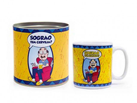 CANECA SOGRAO TEM CERVEJA 360ML.PORCEL.