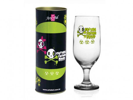 TACA CAVEIRA BEER 300ML.FLORIPA TRANSP.