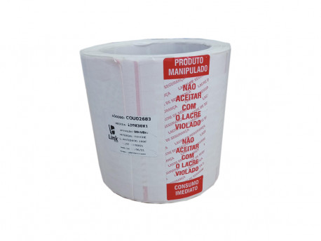 ETIQUETA LACRE ALIMENTOS 100X30 C/1000