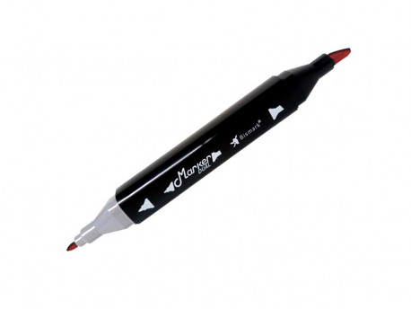 PINCEL MARCADOR 2 PONTAS VM.CARMIM-011AV