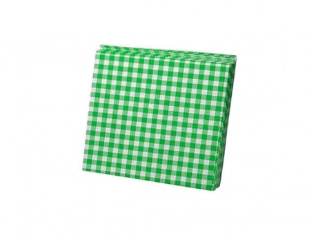 GUARDANAPO MESA 20X21 XADREZ VERDE C/50