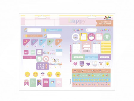 ADESIVO HAPPY FOLHA DUPLA