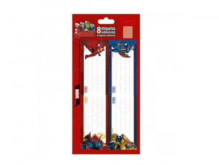 ETIQUETA ESCOLAR AVENGERS C/8