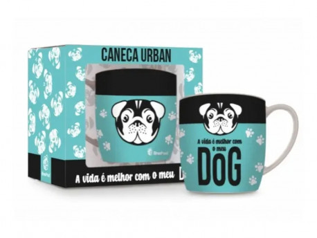 CANECA PET DOG.360ML.PORCELANA
