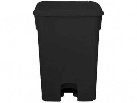 LIXEIRA 100L.PT.44X58X86CM.RODAS/PEDAL