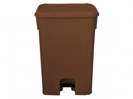 LIXEIRA  60L.MARROM 42X50X68CM.PEDAL