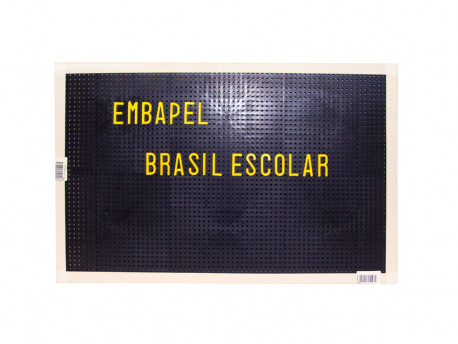 PLACA LETREIRO MONTAVEL 30X45CM PRETA