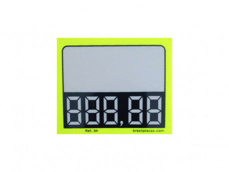 PLACA PVC  7X8 DIGITAL AMARELA C/50