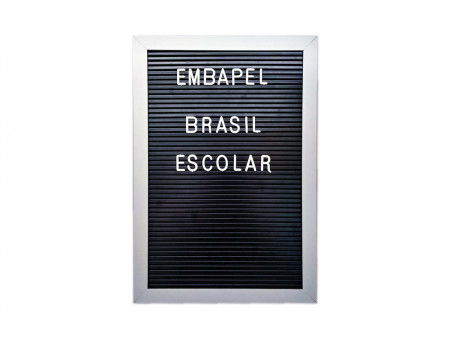 PLACA LETREIRO 21X29 PRETO...