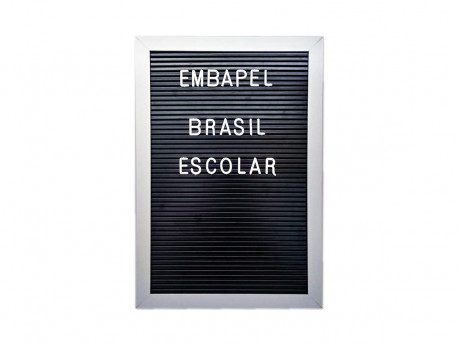 PLACA LETREIRO 21X29 PRETO LETRAS