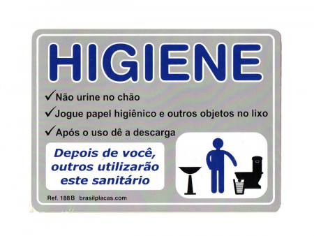 PLACA PVC 12,5X17 HIGIENE...