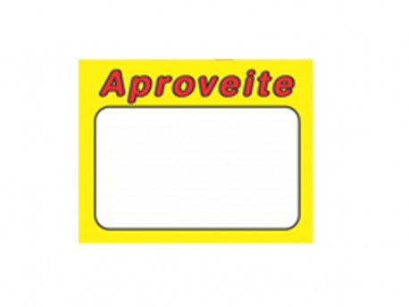 PLACA PVC  6,5X8 APROVEITE AMARELO C/50