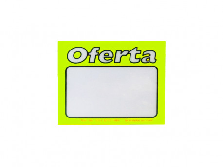 PLACA PVC  7X8 OFERTA AMARELO LIMAO C/50