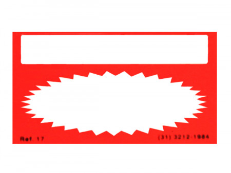 PLACA PVC  5X8  VERMELHA...