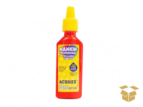 TINTA NANQUIM VERMELHO FOGO 20ML.C12-507