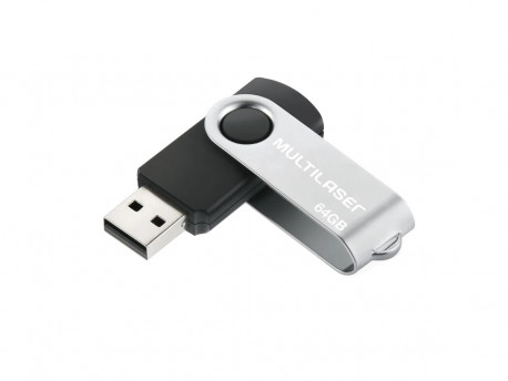 PEN DRIVE  64GB TWIST PRETO PD590
