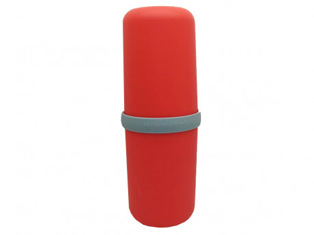 PORTA ESCOVA/HIGIENE REDONDO VERMELHO