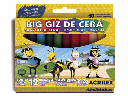 GIZAO CERA 12 CORES REDONDO...