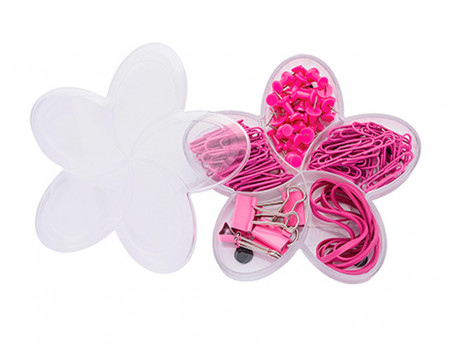 KIT FLOR PREND+CLIPS+ALF+PERCEVEJO PINK