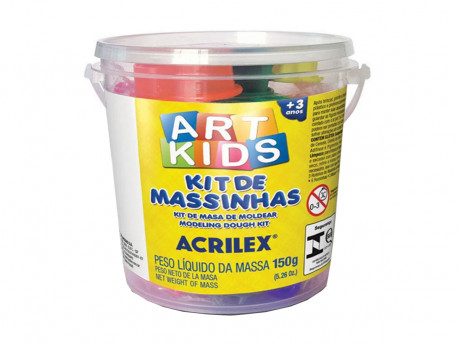 KIT MASSA BALDE 3 CORES 50G.+MOLDES
