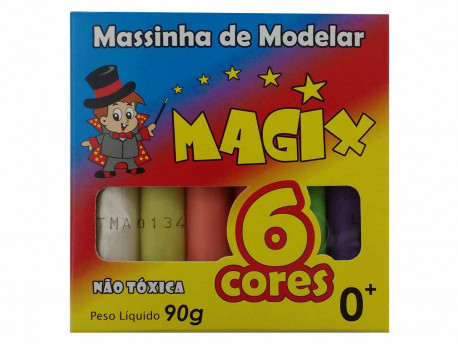 MASSA MODELAR 06 CORES MAGIX 90G.