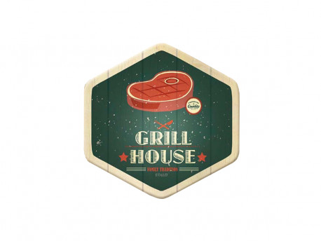 QUADRO DECORADO GRILL HOUSE 34X34CM