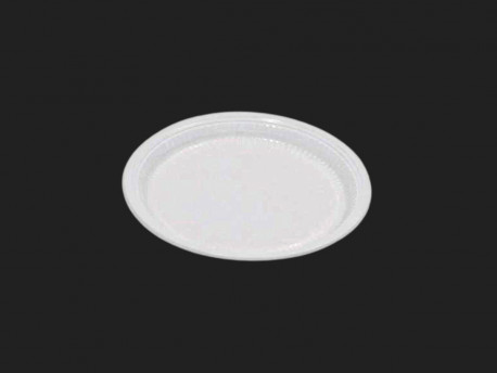 PRATO 23CM.PLAST.TRANSP.FUNDO C/10