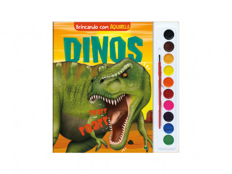 LIVRO COL.DINO+AQUARELA+PINCEL