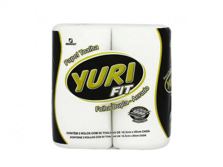 PAPEL TOALHA ROLO YURI BR.50F. C/2