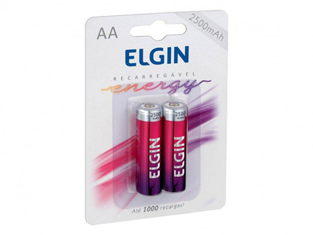 PILHA  AA RECARREGAVEL 2500MAH C/2