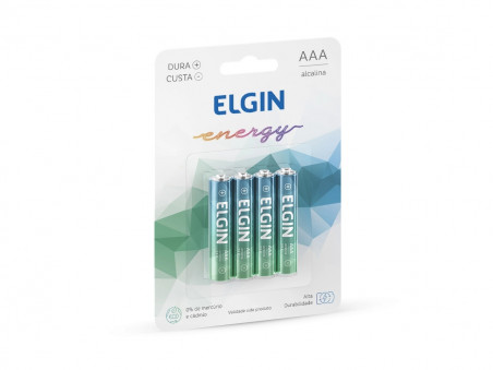 PILHA AAA ALCALINA ELGIN LR03 C/4