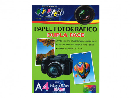 PAPEL FOTO DUPLA FACE 220G.A4 20F.