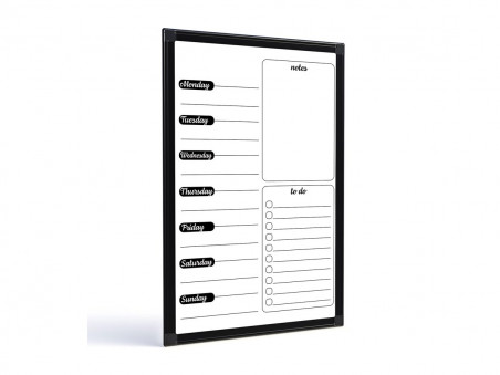 QUADRO PLANNER 040X060 SEMANAL BLACK