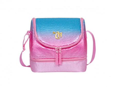 LANCHEIRA CAPRICHO PAETE ROSA/LILAS 2D.