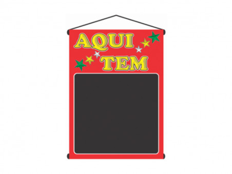 BANNER LONA 45X66 AQUI TEM VERMELHO