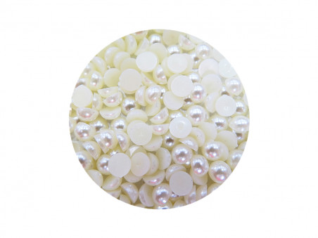 MEIA PEROLA BRANCA 08MM C/50G.