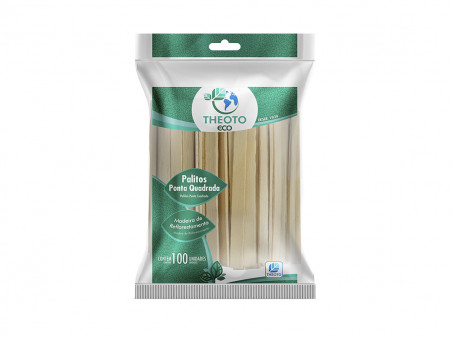 PALITO PICOLE QUADRADO MADEIRA NAT.C/100