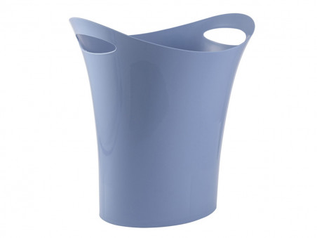 LIXEIRA  08L.PLASTICA AZUL PASTEL C/ALCA