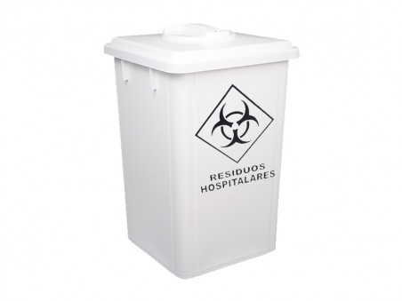 LIXEIRA  60L.41X41X65CM.HOSPITALAR.