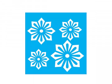 STENCIL FLORES 15X15CM - QD236