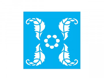 STENCIL FLOR 4 FOLHAS...