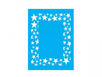 STENCIL MOLDURA ESTRELAS...