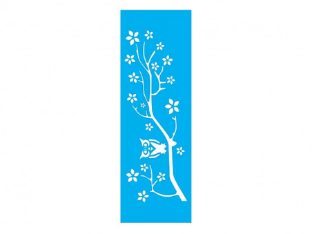 STENCIL GALHO/CORUJA 10X30CM - JB763