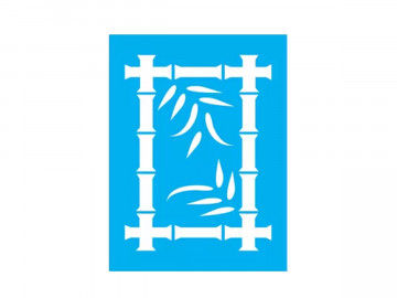 STENCIL FOLHAS/BAMBU...