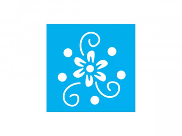 STENCIL FLOR SEIS PETALAS...