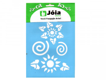 STENCIL FLORES FOLHAS...