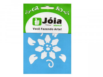 STENCIL FLOR/FOLHAS 10X10CM...