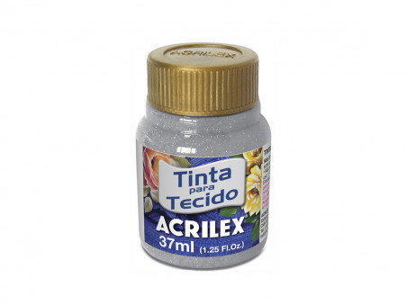 TINTA TECIDO GLITER PRATA 37ML-202