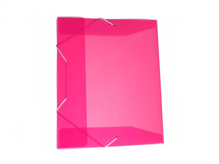 PASTA ABA ELASTICO PP OF.ROSA TRANSLUC.